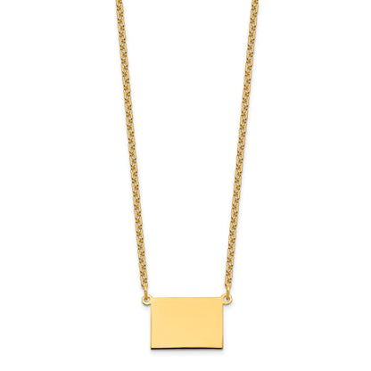 Vergoldet Sterlingsilber /gold Wyoming State Halskette
