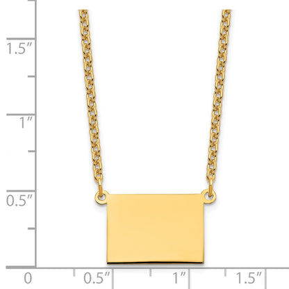Vergoldet Sterlingsilber /gold Wyoming State Halskette