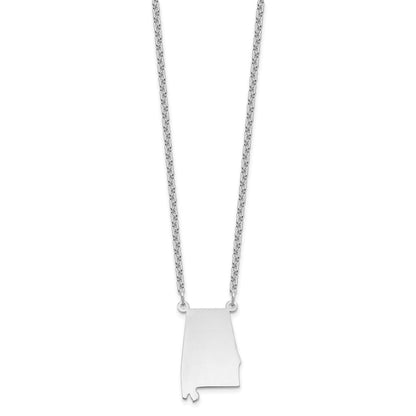 Sterlingsilber Silber/rhodiniert Alabama State Halskette
