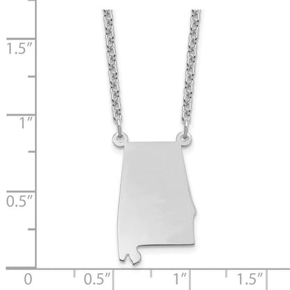 Sterlingsilber Silber/rhodiniert Alabama State Halskette