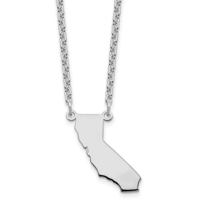 Sterlingsilber Silber/rhodiniert California State Halskette