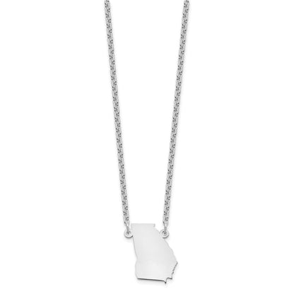 Sterlingsilber Silber/rhodiniert Georgia State Halskette