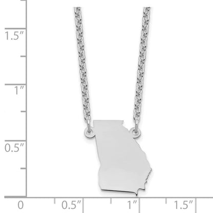 Sterlingsilber Silber/rhodiniert Georgia State Halskette