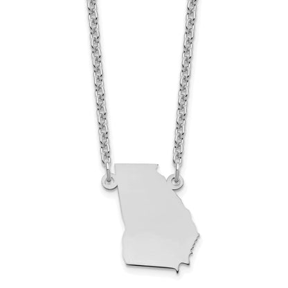 Sterlingsilber Silber/rhodiniert Georgia State Halskette