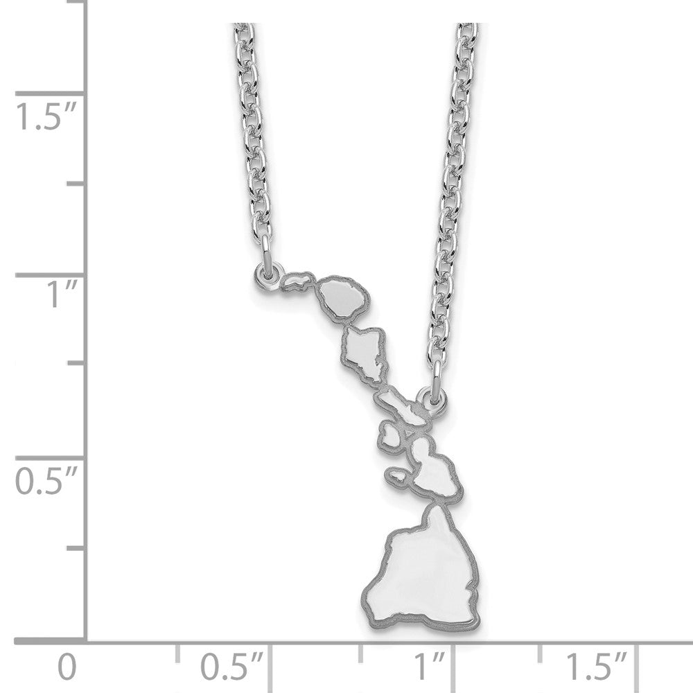 Sterlingsilber Silber/rhodiniert Hawaii State Halskette