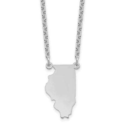 Sterlingsilber Silber/rhodiniert Illinois State Halskette