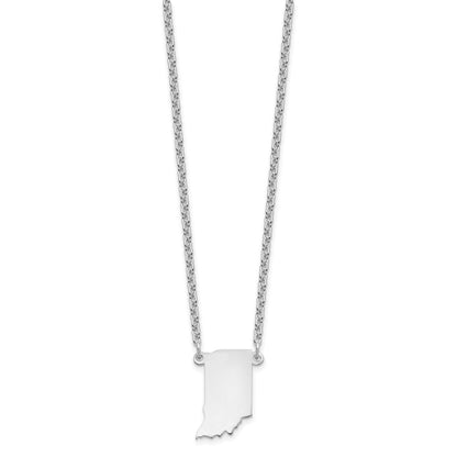 Sterlingsilber Silber/rhodiniert Indiana State Halskette