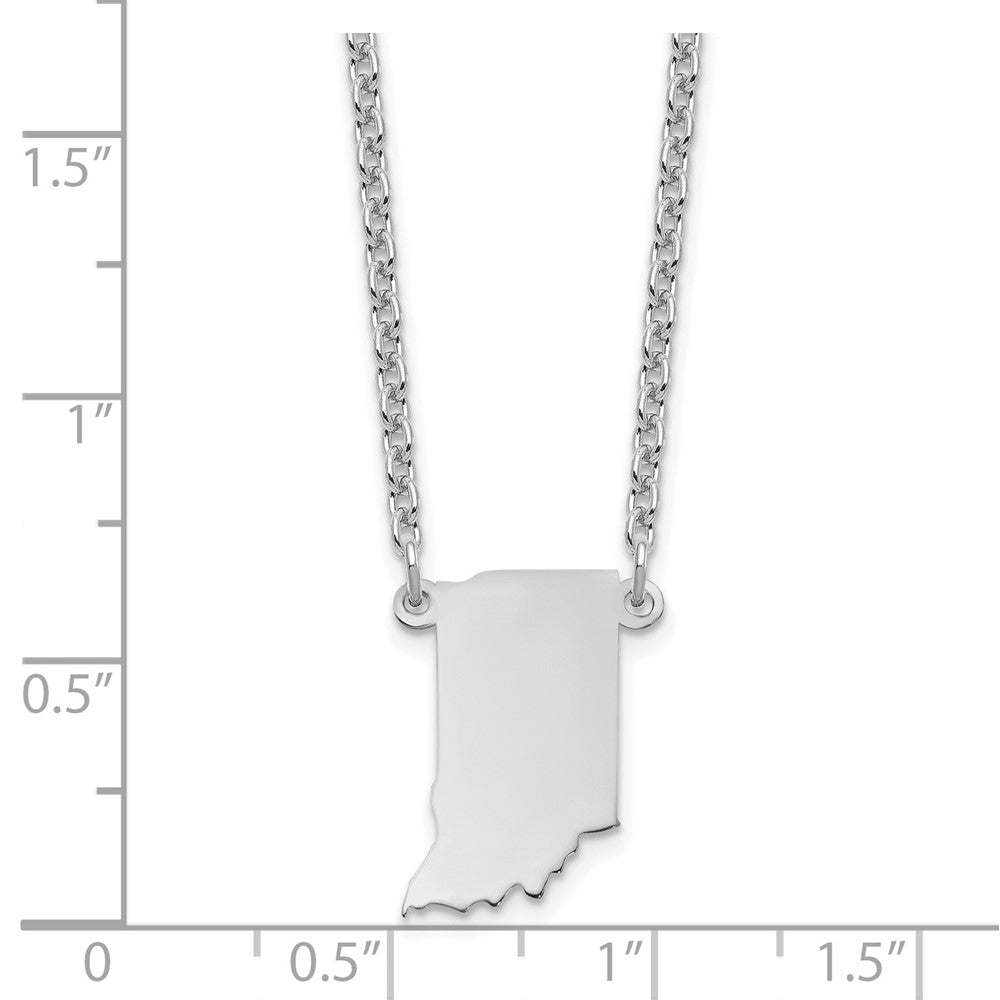 Sterlingsilber Silber/rhodiniert Indiana State Halskette