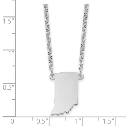 Sterlingsilber Silber/rhodiniert Indiana State Halskette