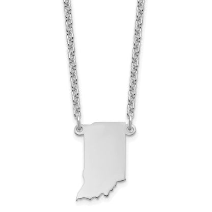 Sterlingsilber Silber/rhodiniert Indiana State Halskette