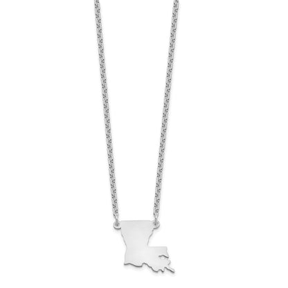 Sterlingsilber Silber/rhodiniert Louisiana State Halskette