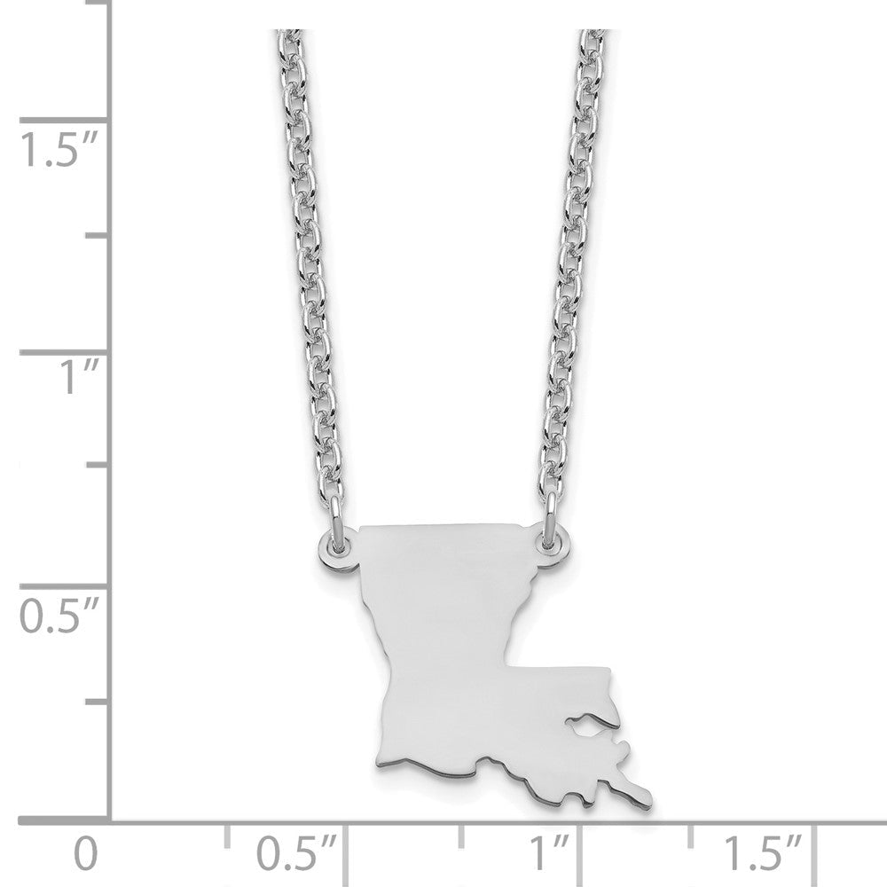 Sterlingsilber Silber/rhodiniert Louisiana State Halskette