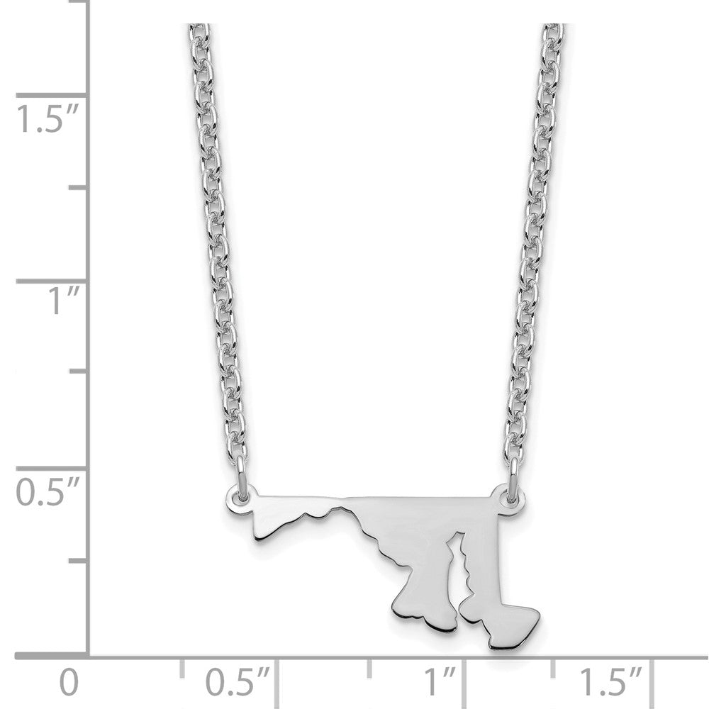 Sterlingsilber Silber/rhodiniert Maryland State Halskette