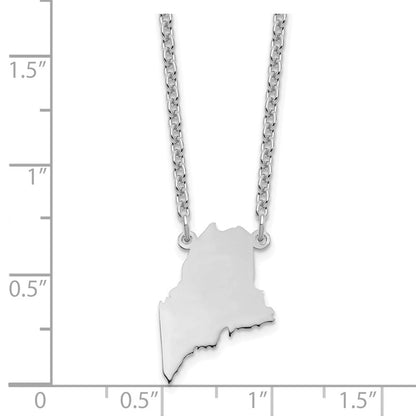 Sterlingsilber Silber/rhodiniert Maine State Halskette