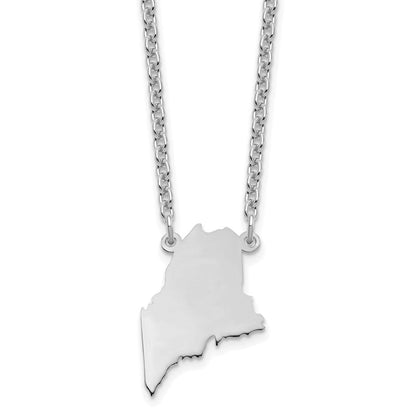 Sterlingsilber Silber/rhodiniert Maine State Halskette