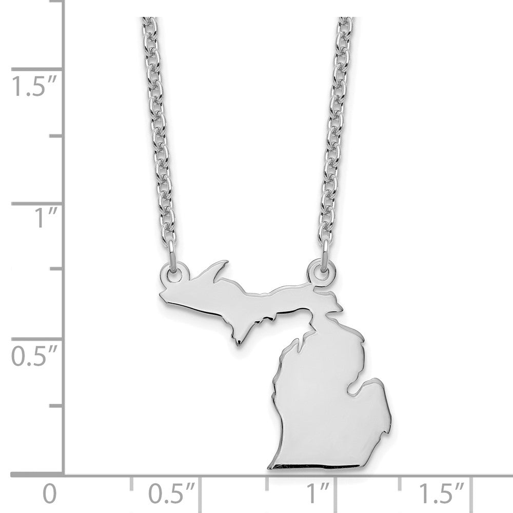 Sterlingsilber Silber/rhodiniert Michigan State Halskette