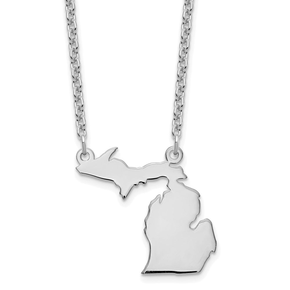 Sterlingsilber Silber/rhodiniert Michigan State Halskette