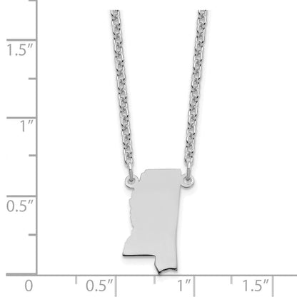 Sterlingsilber Silber/rhodiniert Mississippi State Halskette
