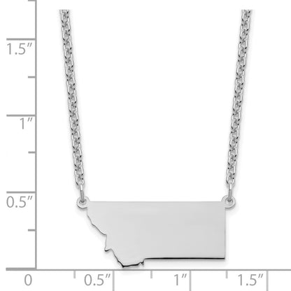 Sterlingsilber Silber/rhodiniert Montana State Halskette
