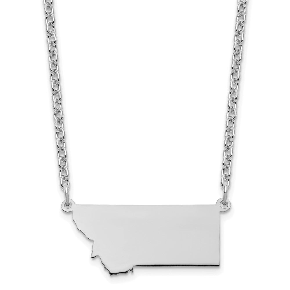 Sterlingsilber Silber/rhodiniert Montana State Halskette