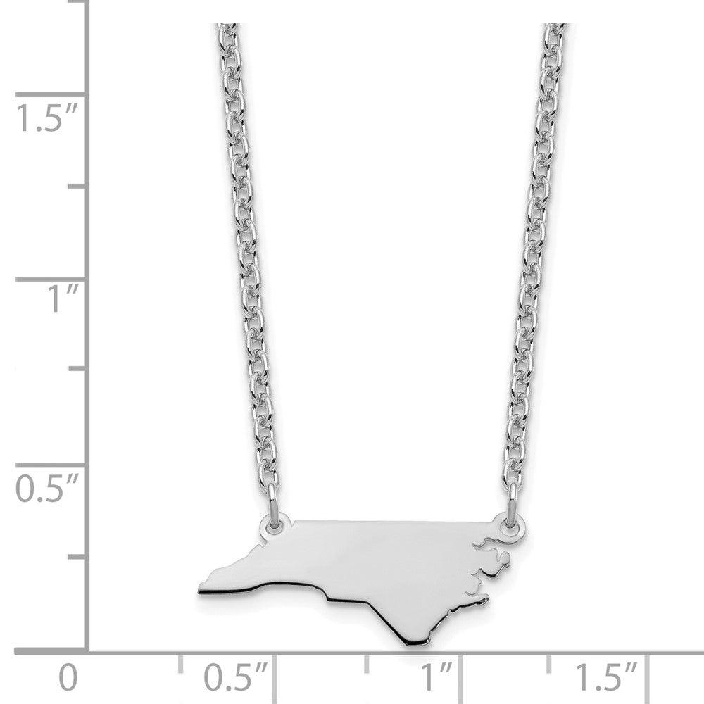 Sterlingsilber Silber/rhodiniert North Carolina State Halskette