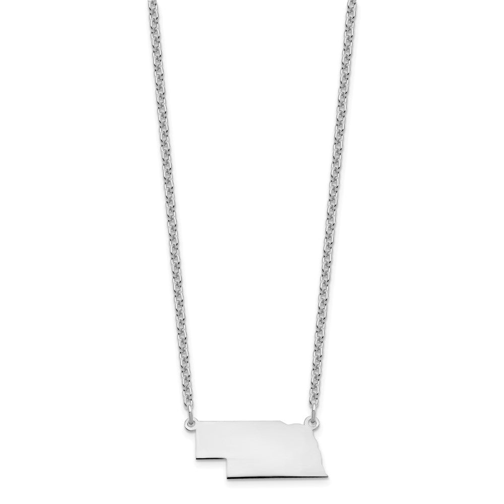Sterlingsilber Silber/rhodiniert Nebraska State Halskette