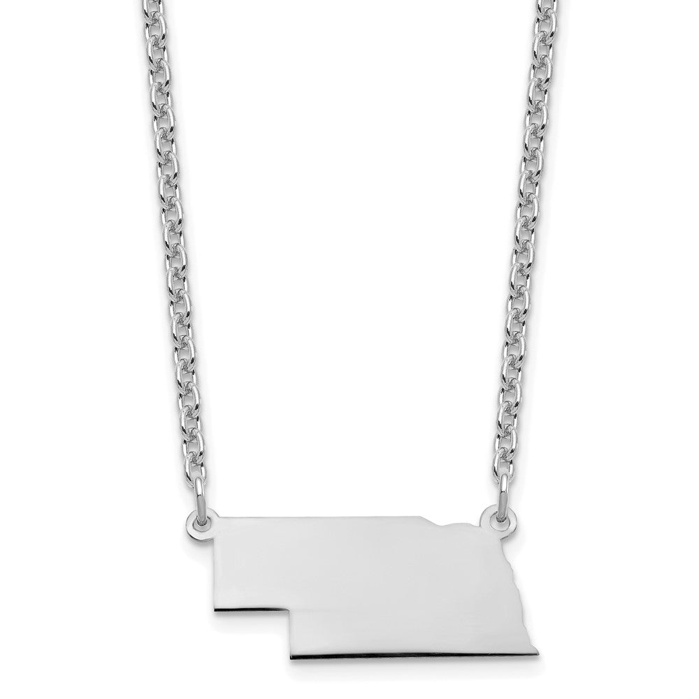 Sterlingsilber Silber/rhodiniert Nebraska State Halskette