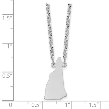 Sterlingsilber Silber/rhodiniert New Hampshire State Halskette