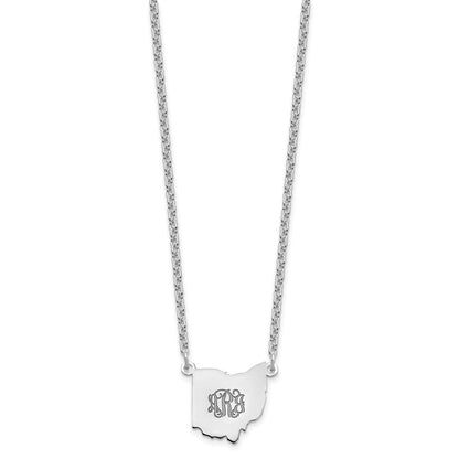 Sterlingsilber Silber/rhodiniert Ohio State Halskette