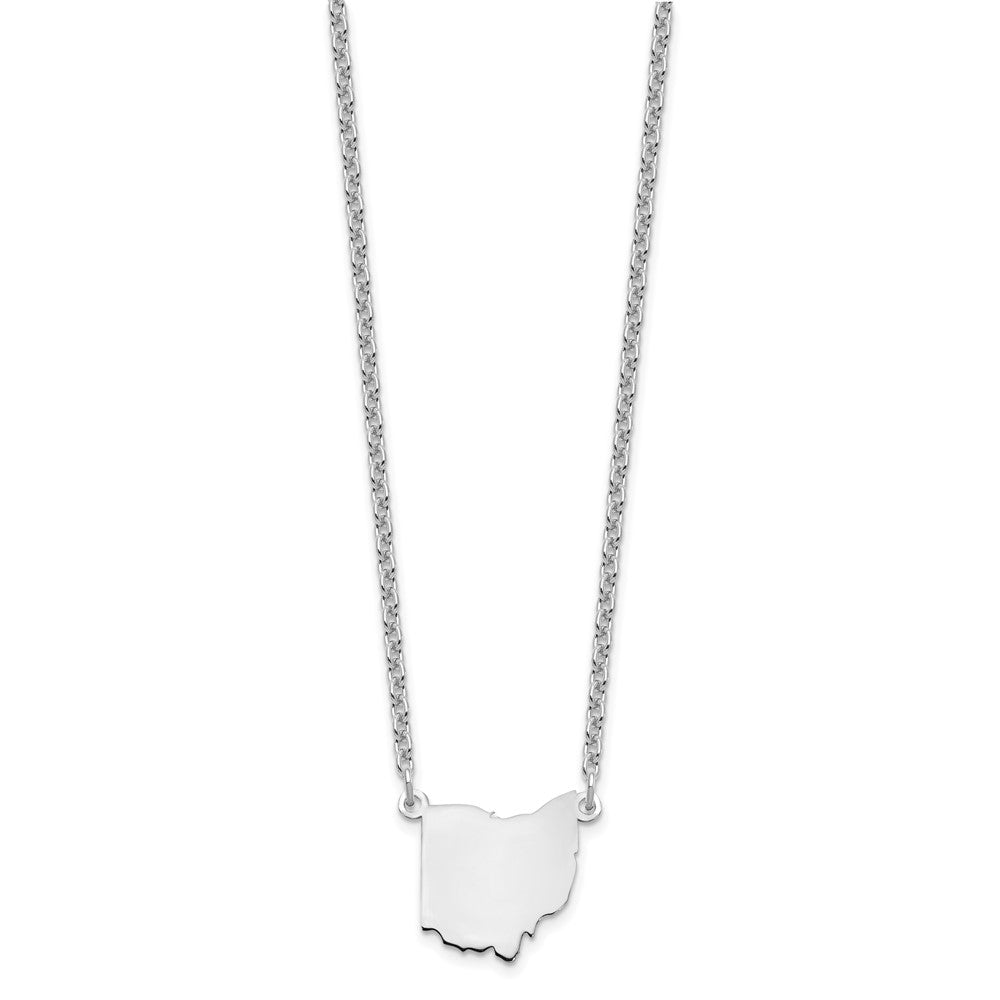 Sterlingsilber Silber/rhodiniert Ohio State Halskette