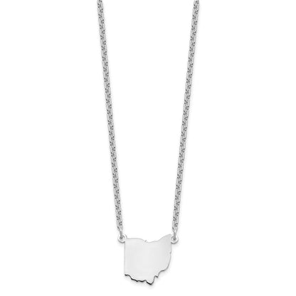 Sterlingsilber Silber/rhodiniert Ohio State Halskette