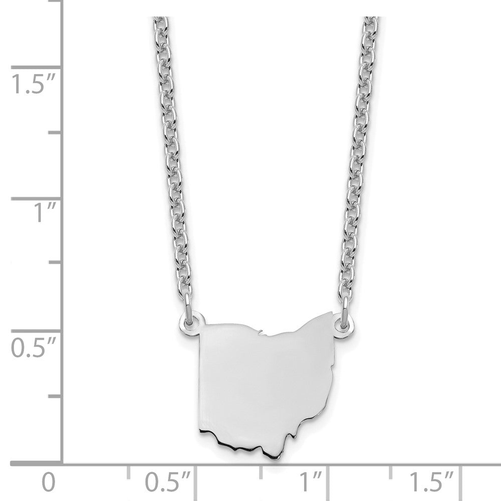 Sterlingsilber Silber/rhodiniert Ohio State Halskette