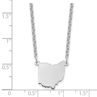 Sterlingsilber Silber/rhodiniert Ohio State Halskette