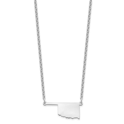 Sterlingsilber Silber/rhodiniert Oklahoma State Halskette