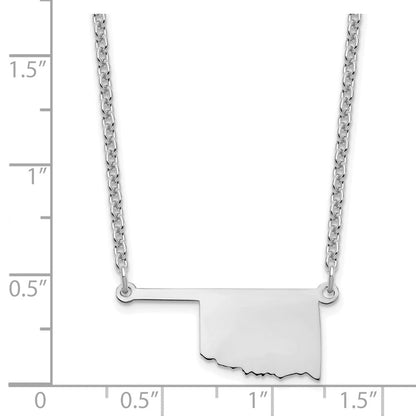 Sterlingsilber Silber/rhodiniert Oklahoma State Halskette