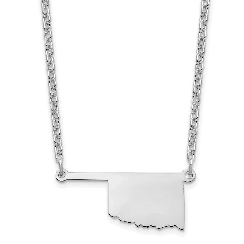 Sterlingsilber Silber/rhodiniert Oklahoma State Halskette
