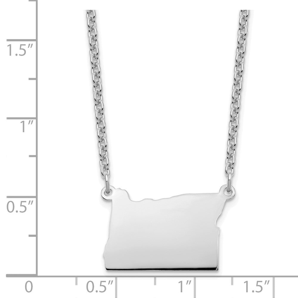Sterlingsilber Silber/rhodiniert Oregon State Halskette