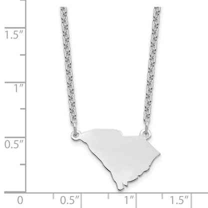 Sterlingsilber Silber/rhodiniert South Carolina State Halskette