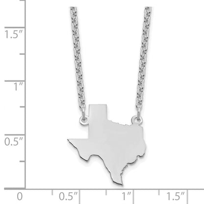 Sterlingsilber Silber/rhodiniert Texas State Halskette