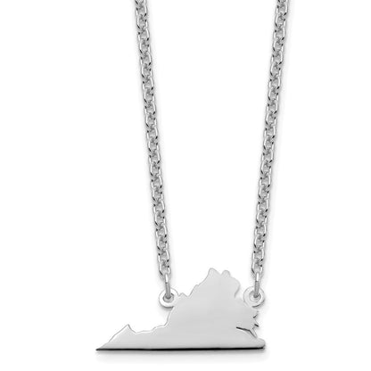 Sterlingsilber Silber/rhodiniert Virginia State Halskette