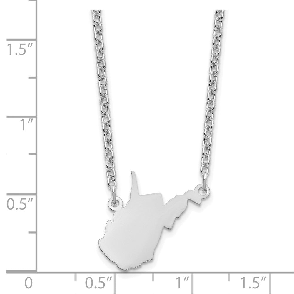 Sterlingsilber Silber/rhodiniert West Virginia State Halskette