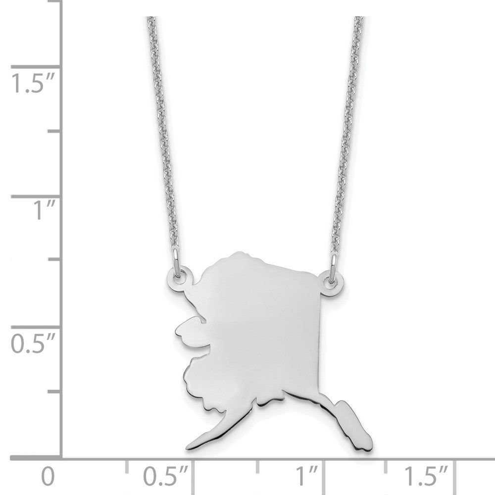 14K Weißgold 14kw Alaska State Halskette
