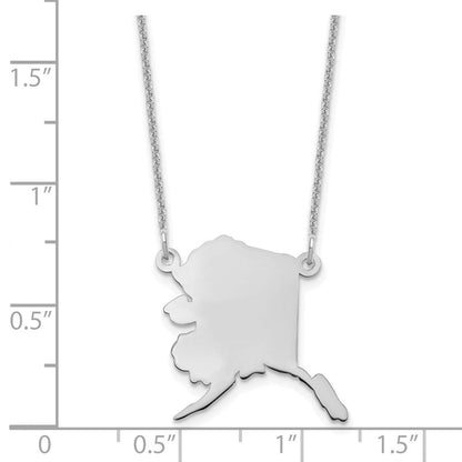 14K Weißgold 14kw Alaska State Halskette