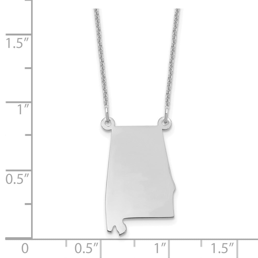 14K Weißgold 14kw Alabama State Halskette