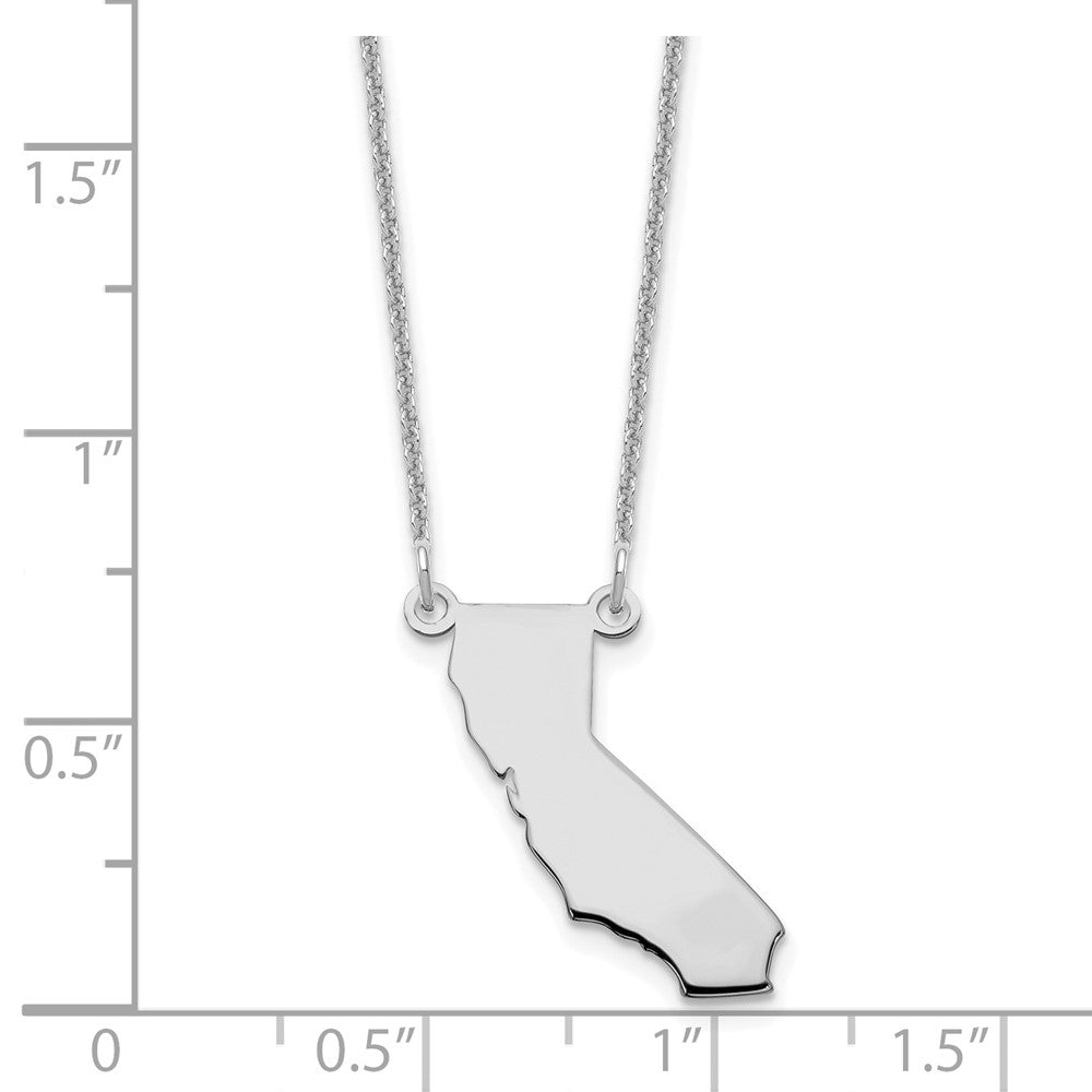 14K Weißgold 14kw California State Halskette
