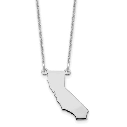 14K Weißgold 14kw California State Halskette