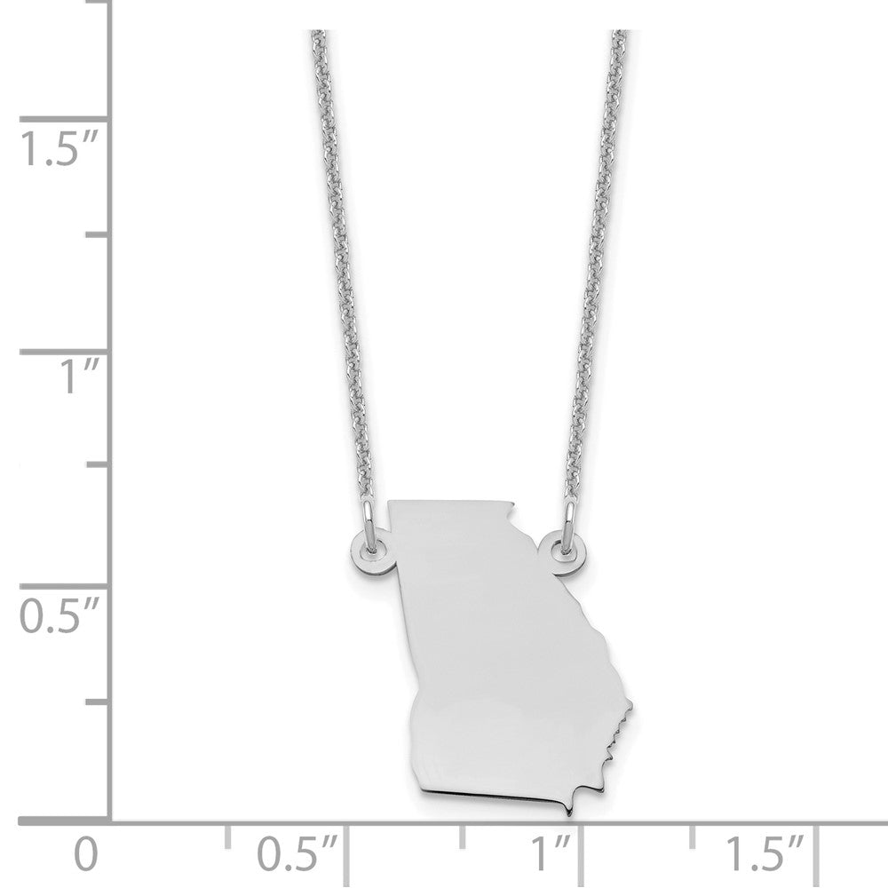 14K Weißgold 14kw Georgia State Halskette