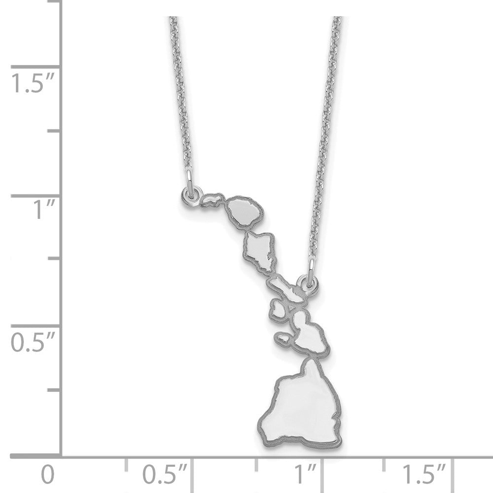 14K Weißgold 14kw Hawaii State Halskette