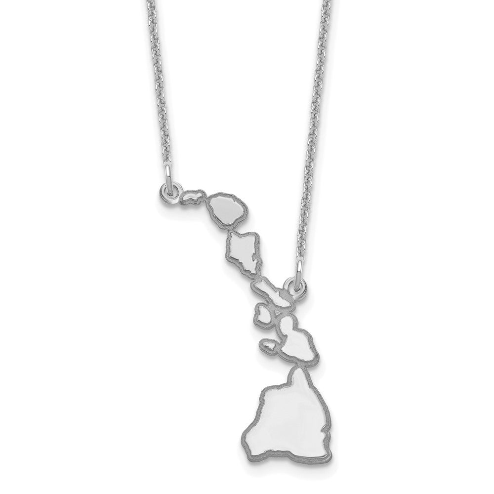 14K Weißgold 14kw Hawaii State Halskette