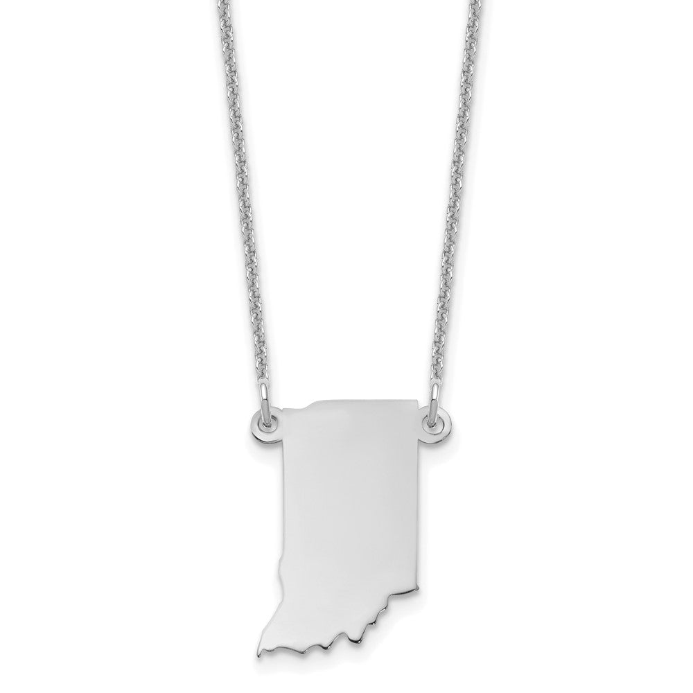 14K Weißgold 14kw Indiana State Halskette